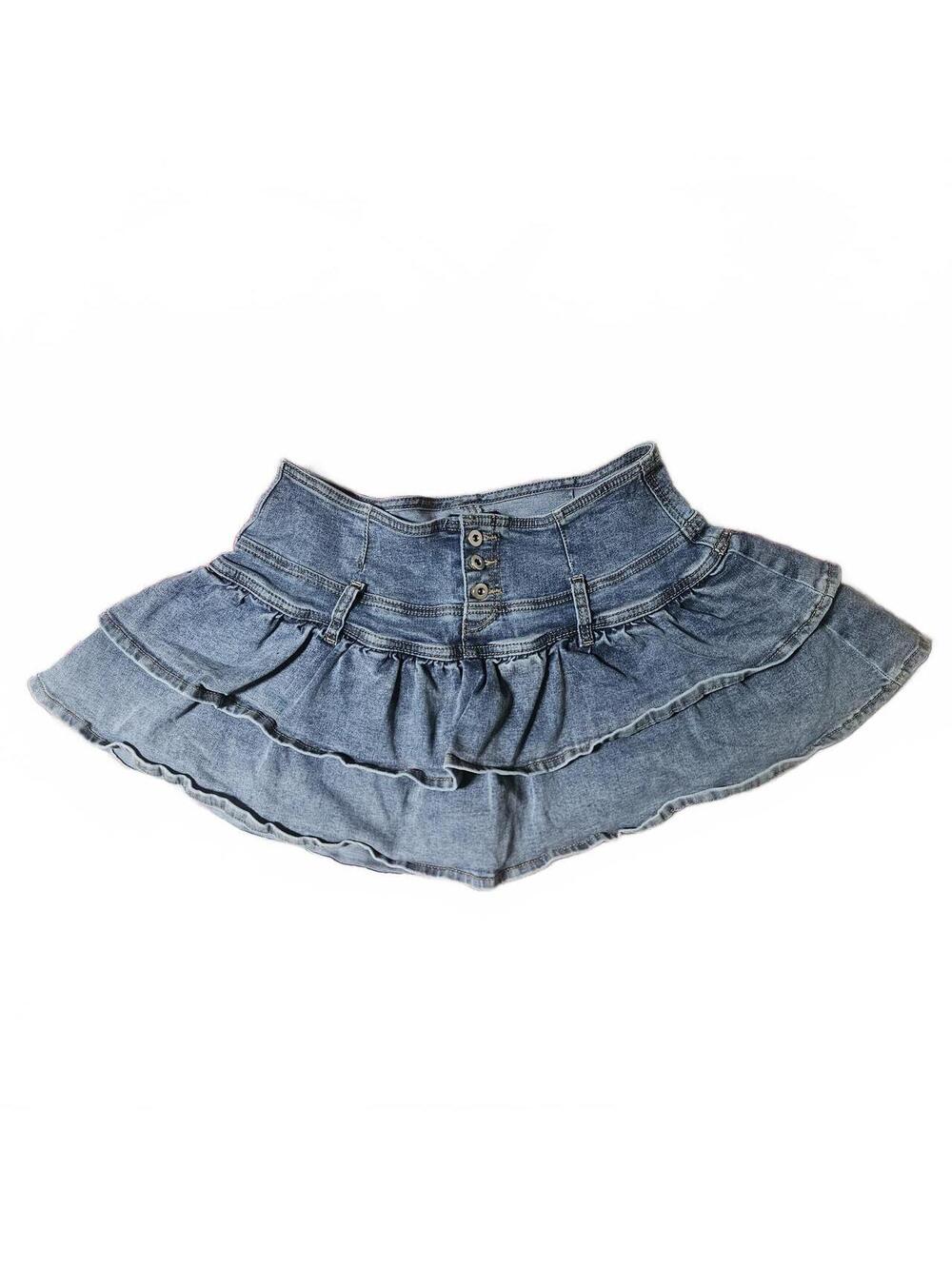 Ruffle Tiered Mini Skort, belt loops Hot Topic Large